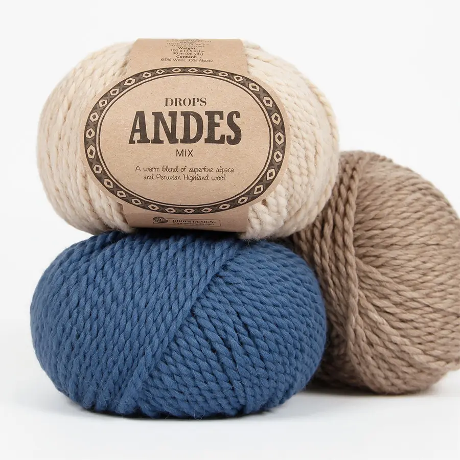 Andes Mjúk og gróf blanda af alpakka og ull